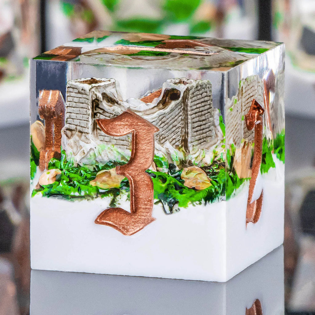 Sunshard – Resin 7‑Piece Dice Set