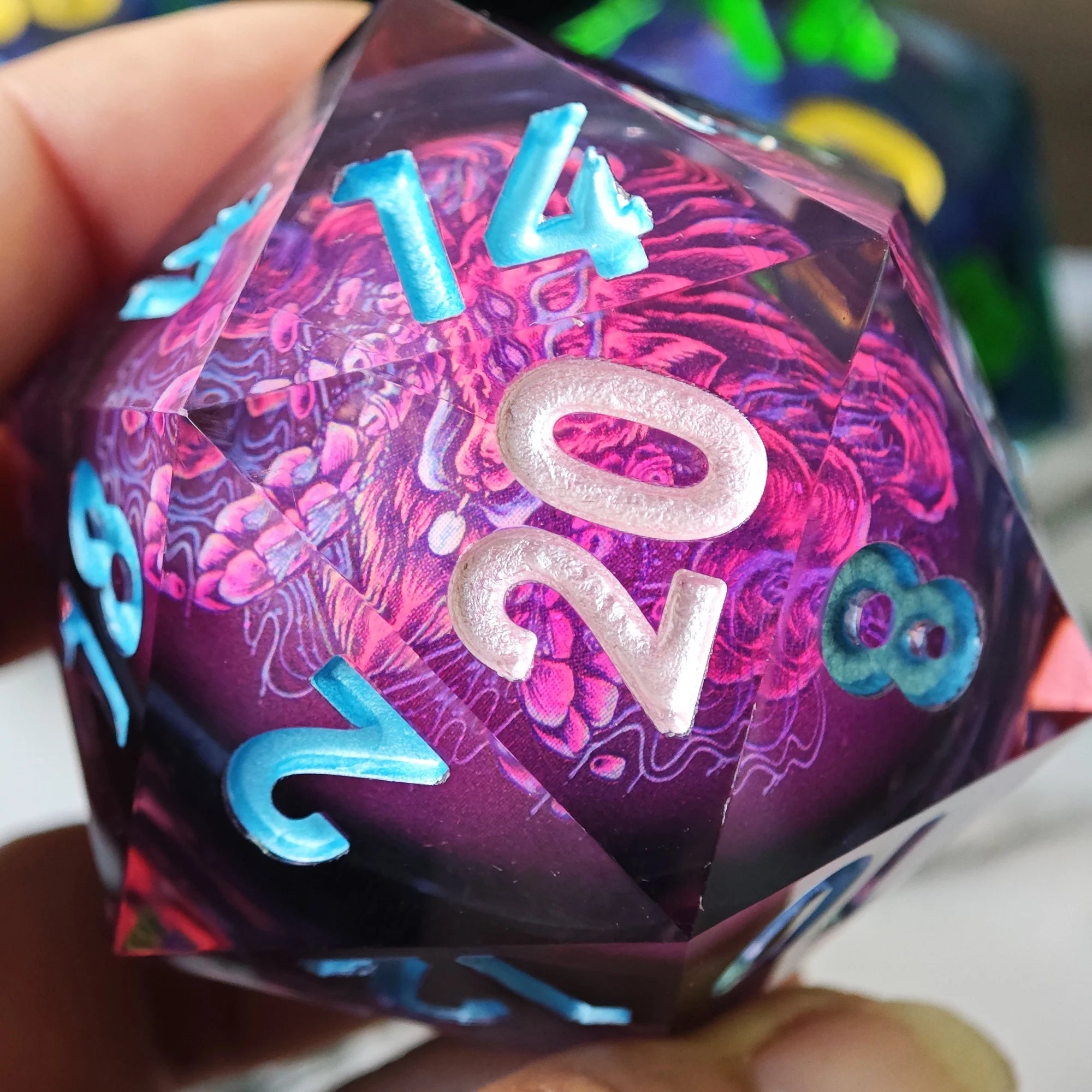 Arcane Hex – Resin 7‑Piece Dice Set