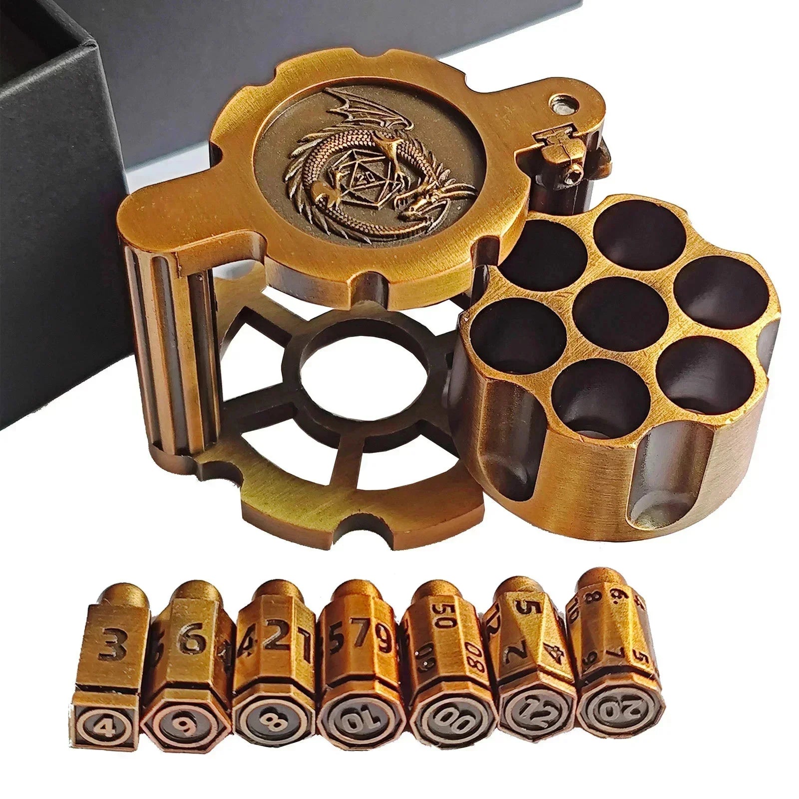 Stormcalling – Metal 7‑Piece Dice Set