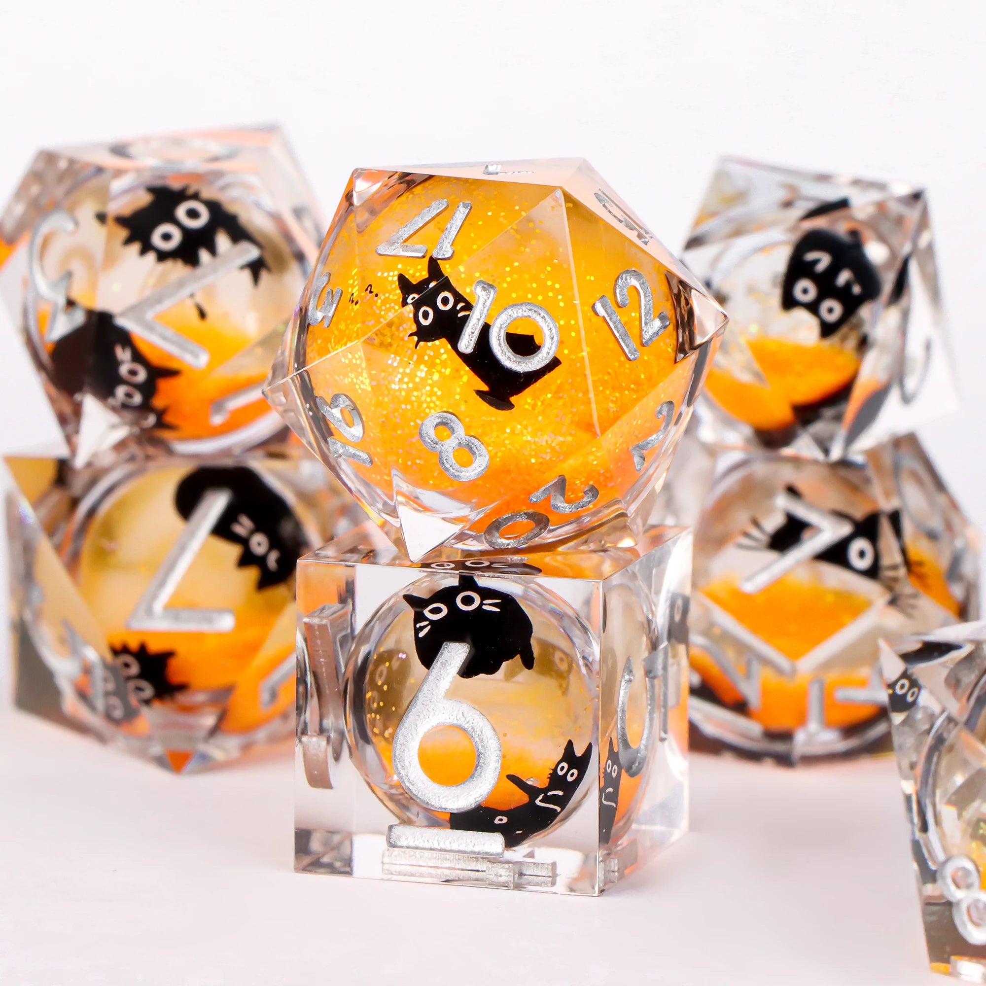 Moonlance – Resin 7‑Piece Dice Set
