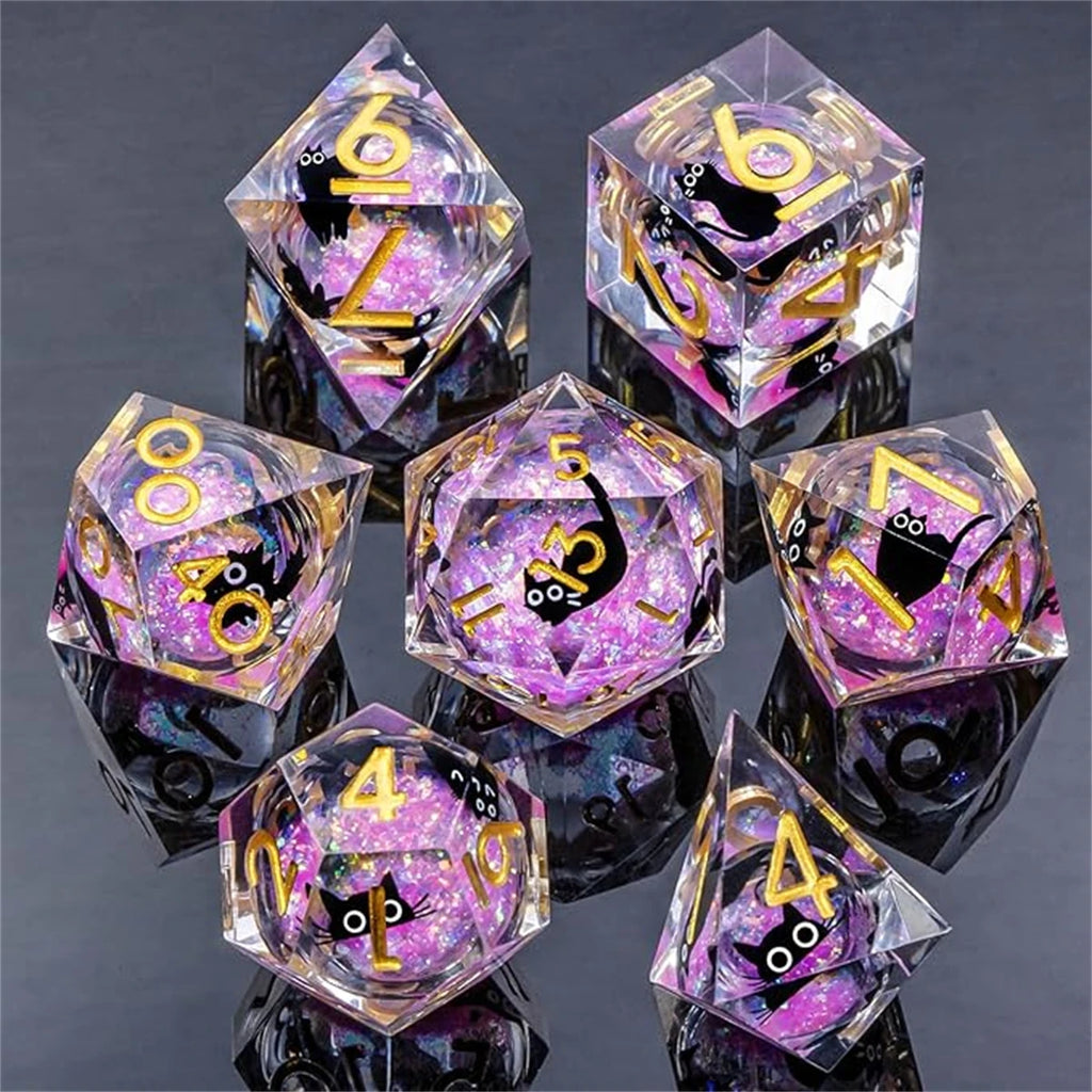Arcane Spire – Liquid‑Core 7‑Piece Dice Set