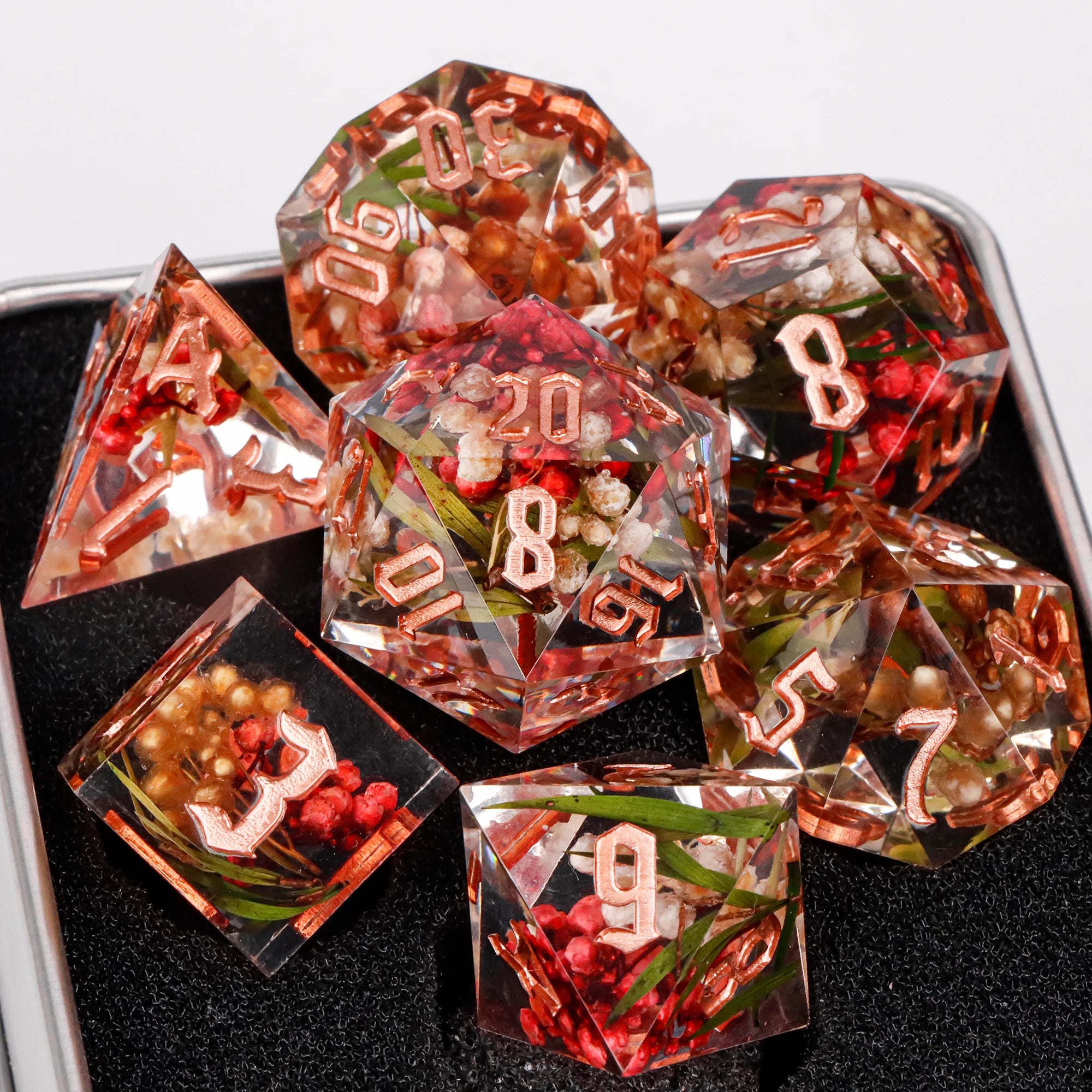 Moonlance – Resin 7‑Piece Dice Set