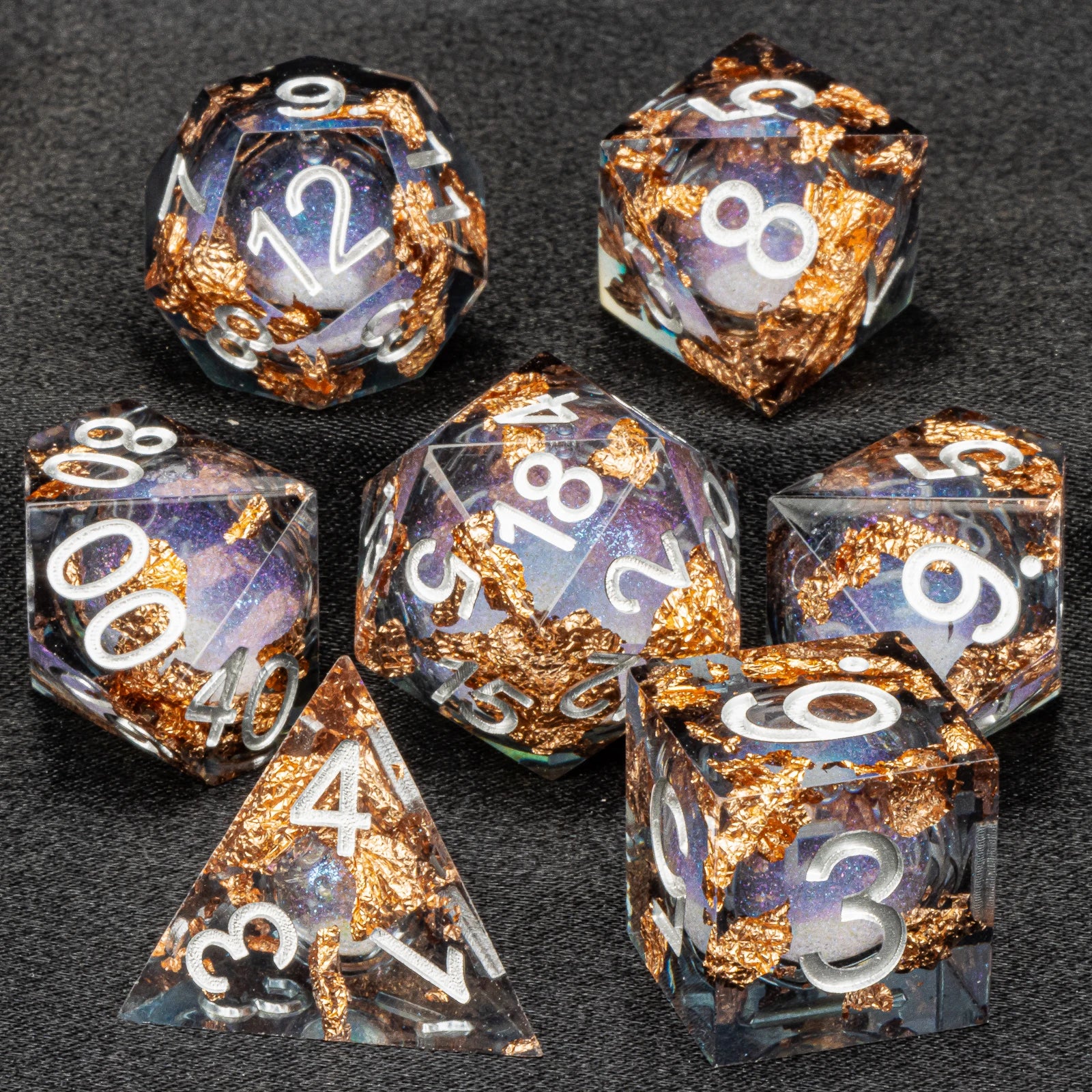Infernal Pulse – Liquid‑Core 7‑Piece Dice Set