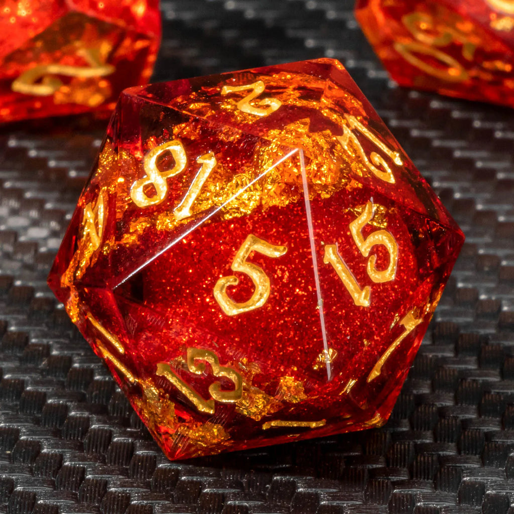 Shadowspire – Metal 7‑Piece Dice Set