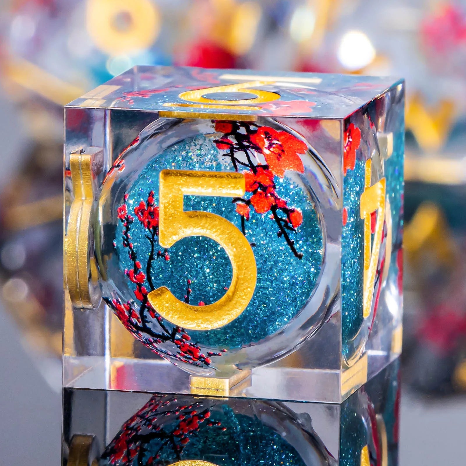 Voidwhisper – Liquid‑Core 7‑Piece Dice Set