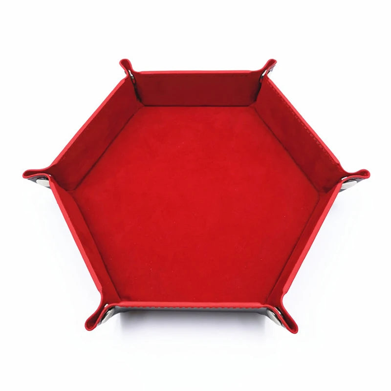 Ethereal Veil – Leather & Velvet Folding Dice Tray