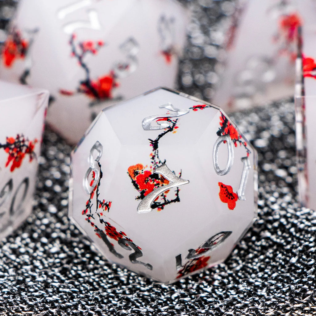 Arcane Halo – Resin 7‑Piece Dice Set