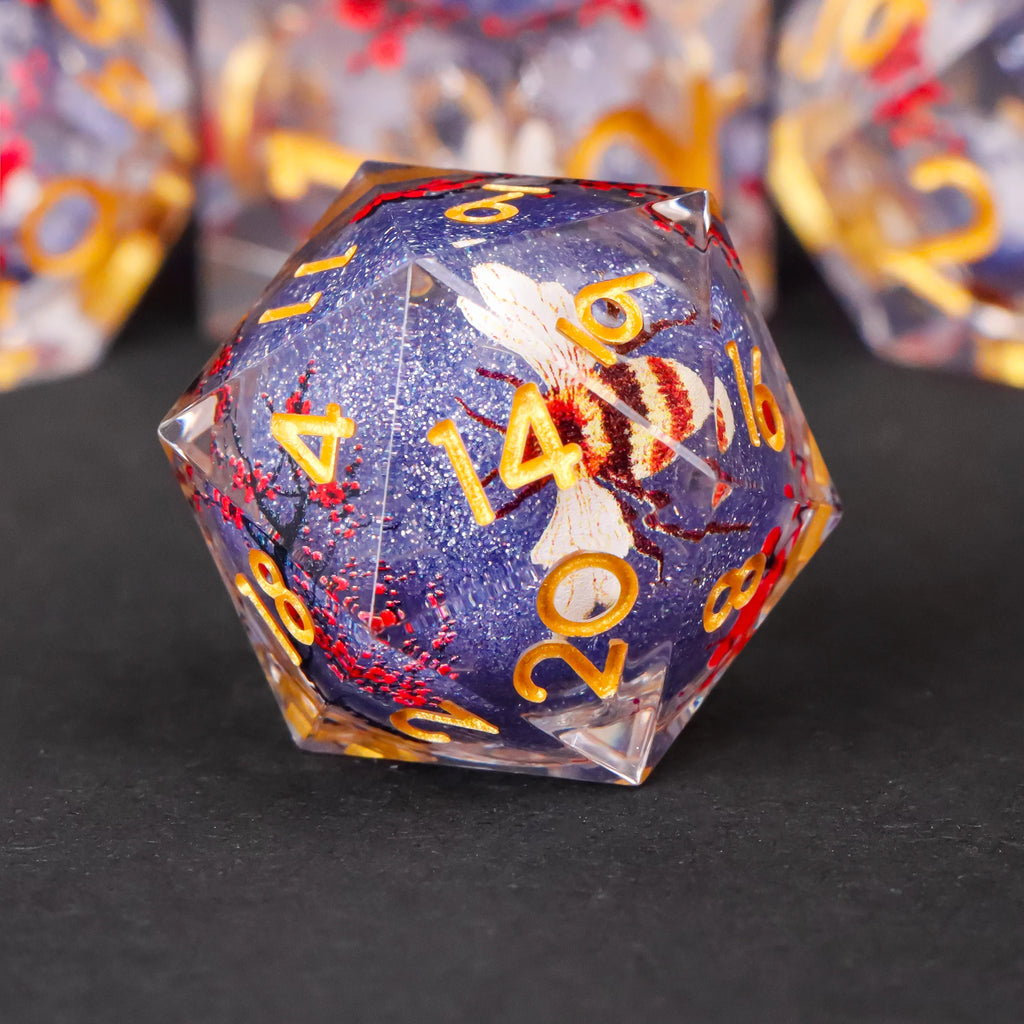 Moonlance – Resin 7‑Piece Dice Set