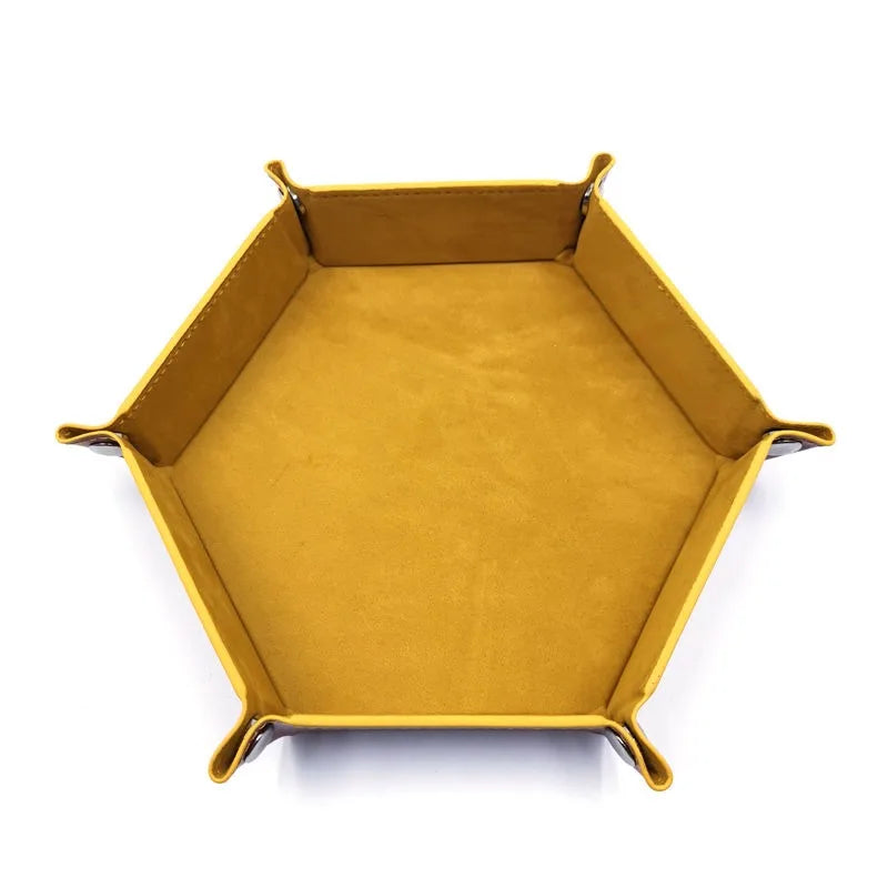 Ethereal Pulse – Leather & Velvet Folding Dice Tray