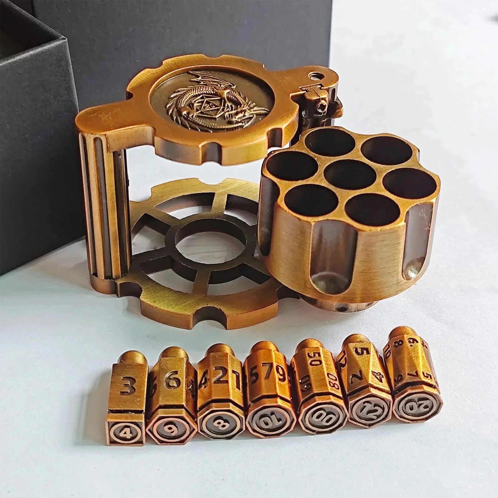 Stormcalling – Metal 7‑Piece Dice Set