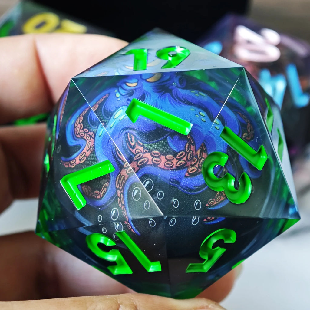Arcane Hex – Resin 7‑Piece Dice Set