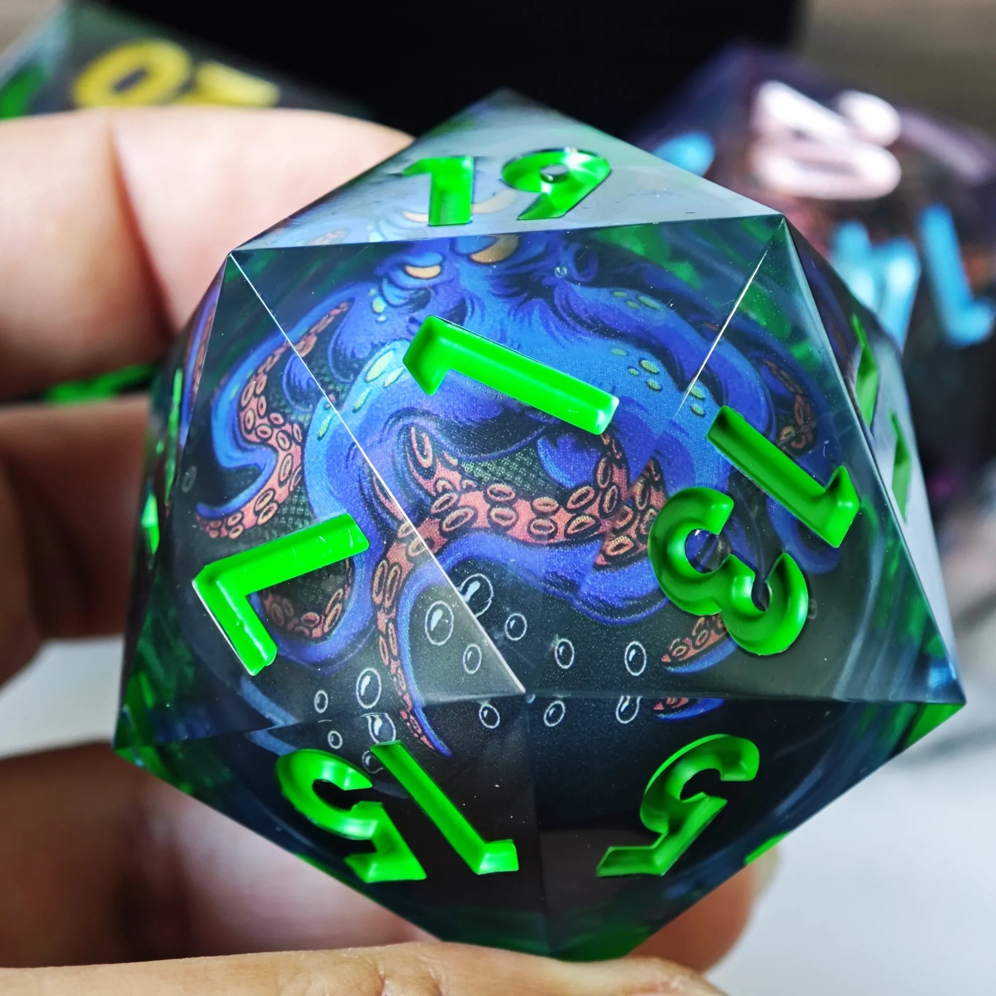 Arcane Hex – Resin 7‑Piece Dice Set