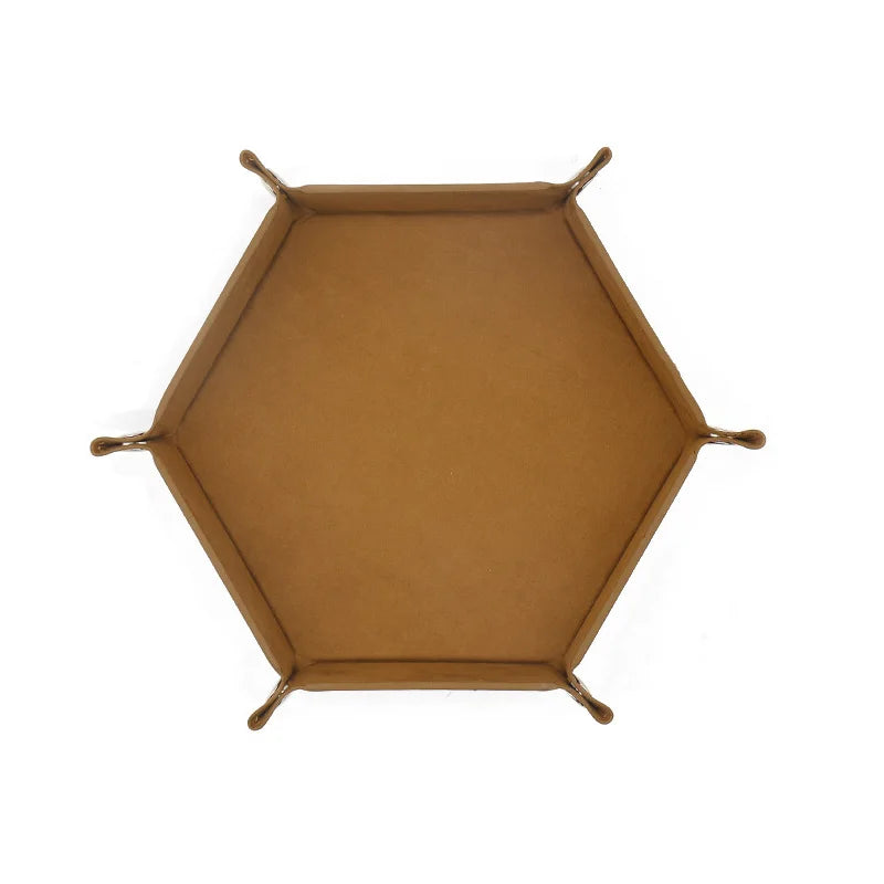 Ethereal Aegis – Leather & Velvet Folding Dice Tray