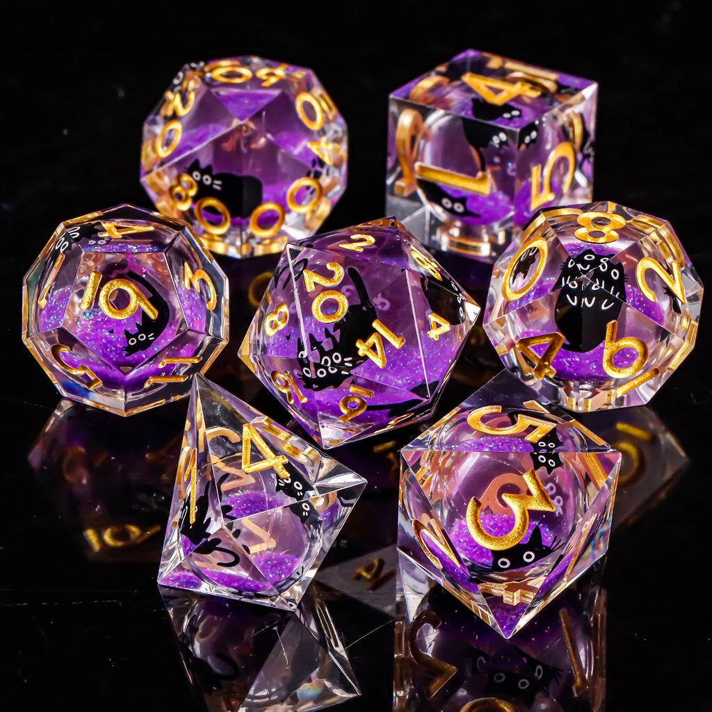 Moonlance – Resin 7‑Piece Dice Set