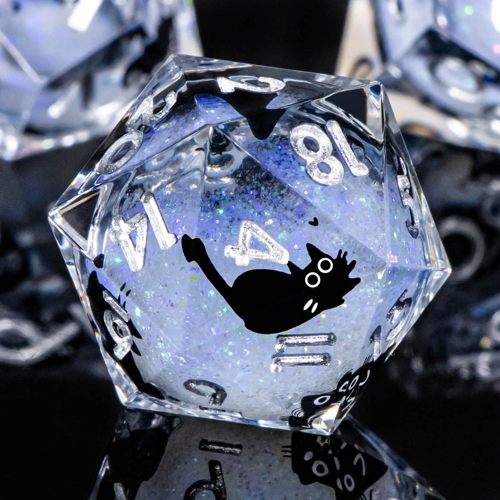 Glacierborn – Liquid‑Core 7‑Piece Dice Set