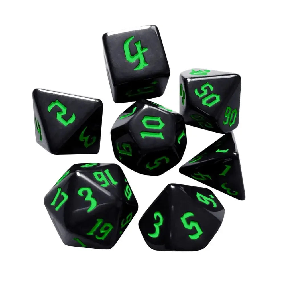 Infernal Aegis – 7‑Piece Dice Set