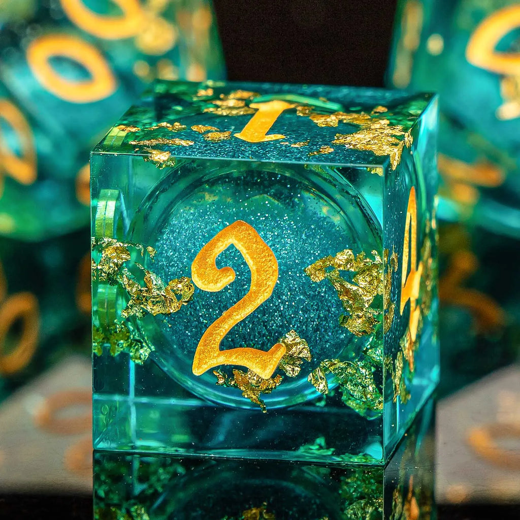 Shadowspire – Metal 7‑Piece Dice Set