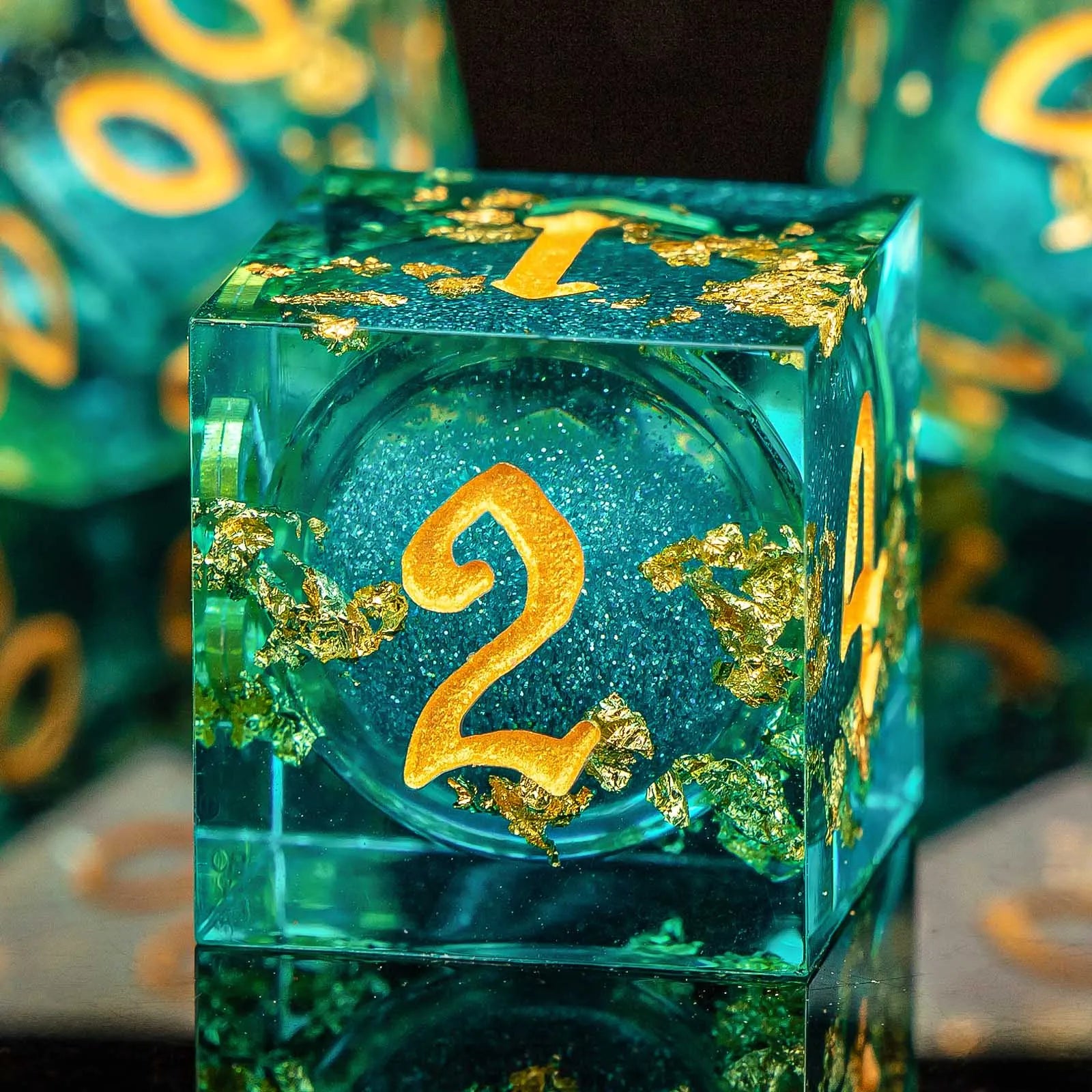 Shadowspire – Metal 7‑Piece Dice Set