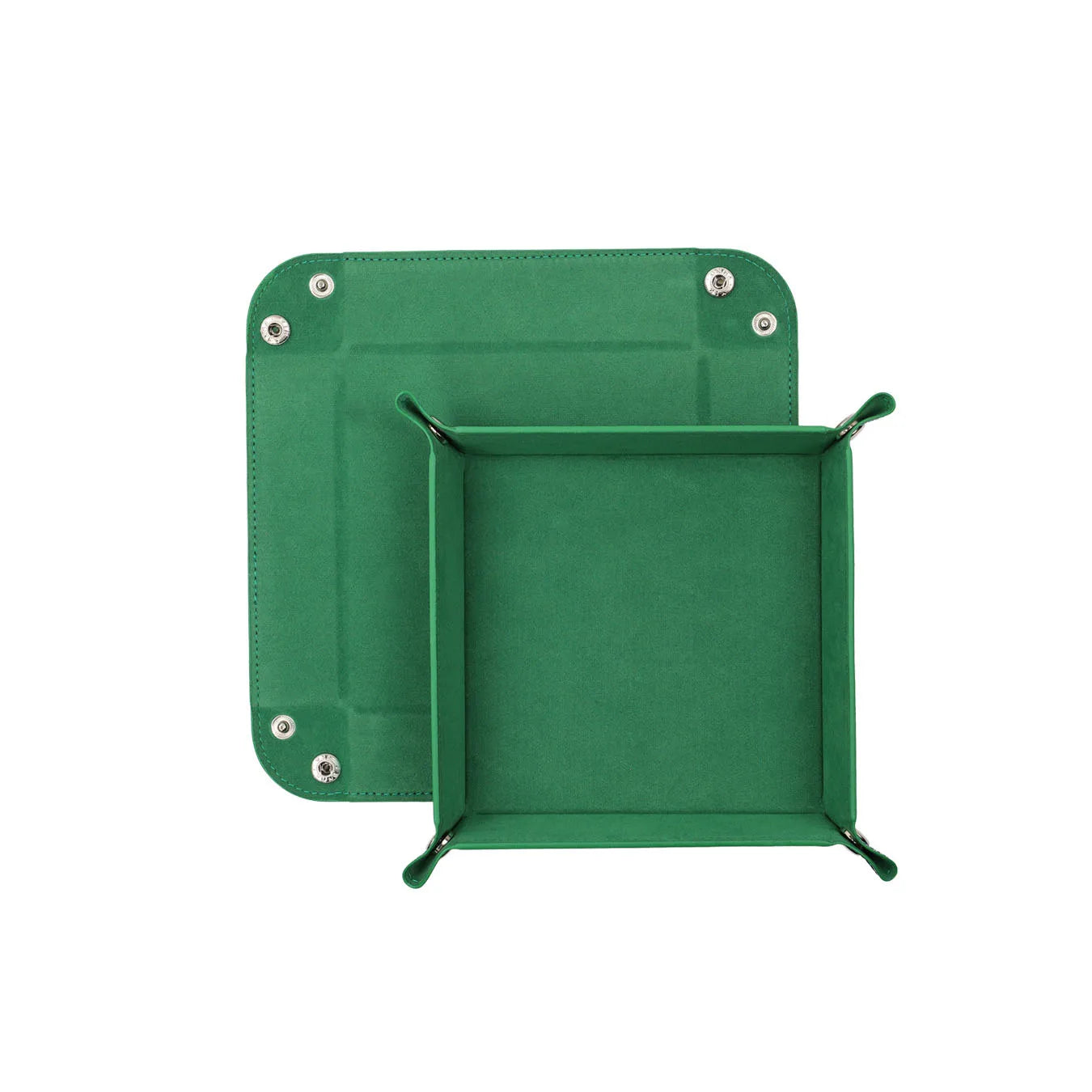 Ethereal Veil – Leather & Velvet Folding Dice Tray