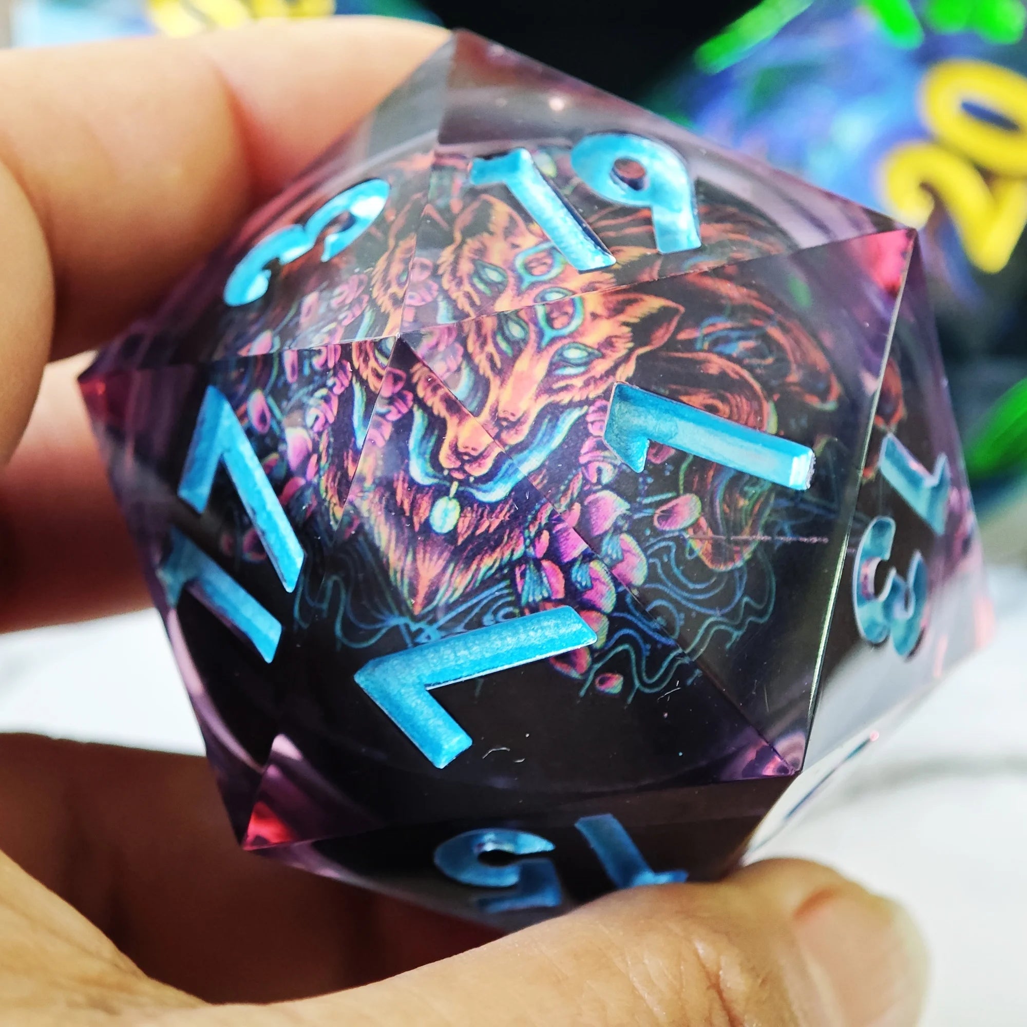 Arcane Hex – Resin 7‑Piece Dice Set
