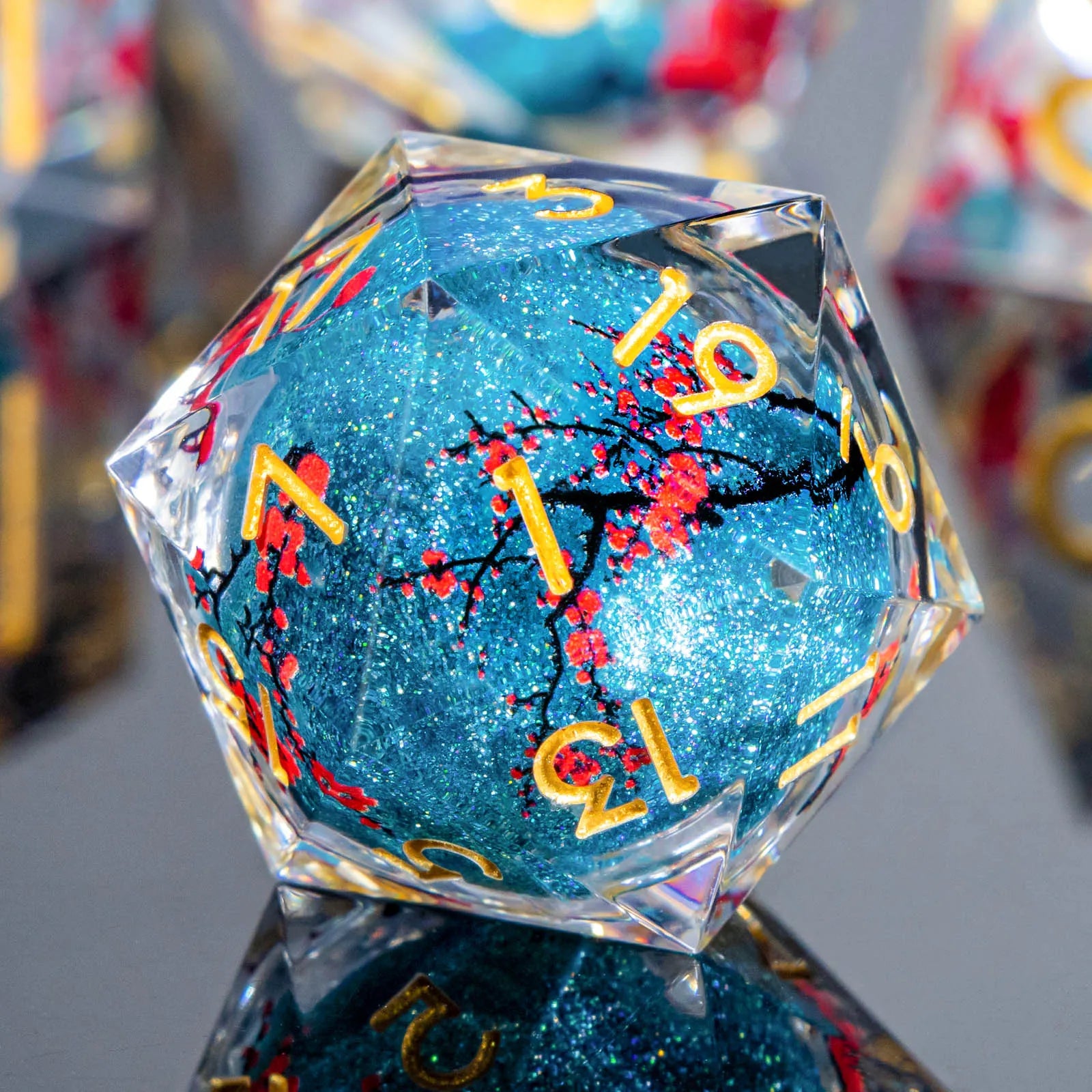 Voidwhisper – Liquid‑Core 7‑Piece Dice Set