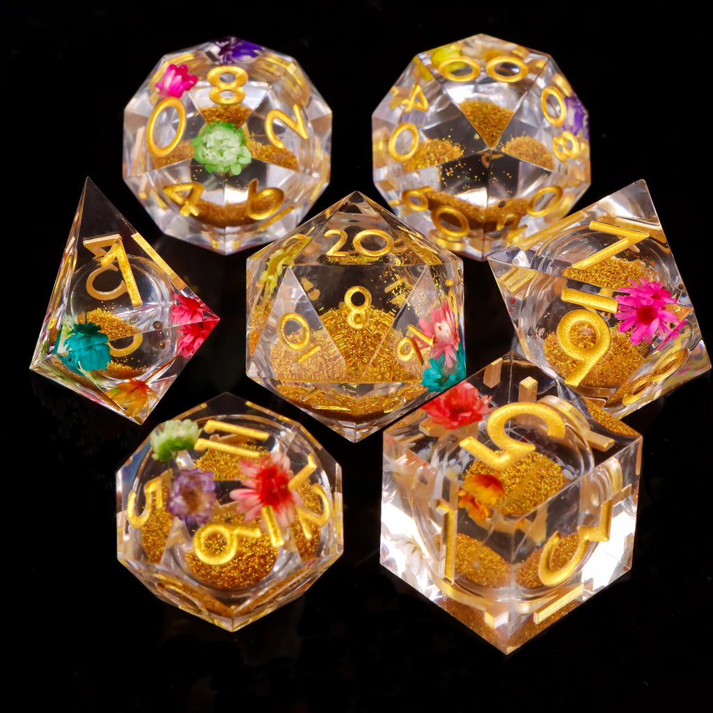 Stormglass – Liquid‑Core 7‑Piece Dice Set