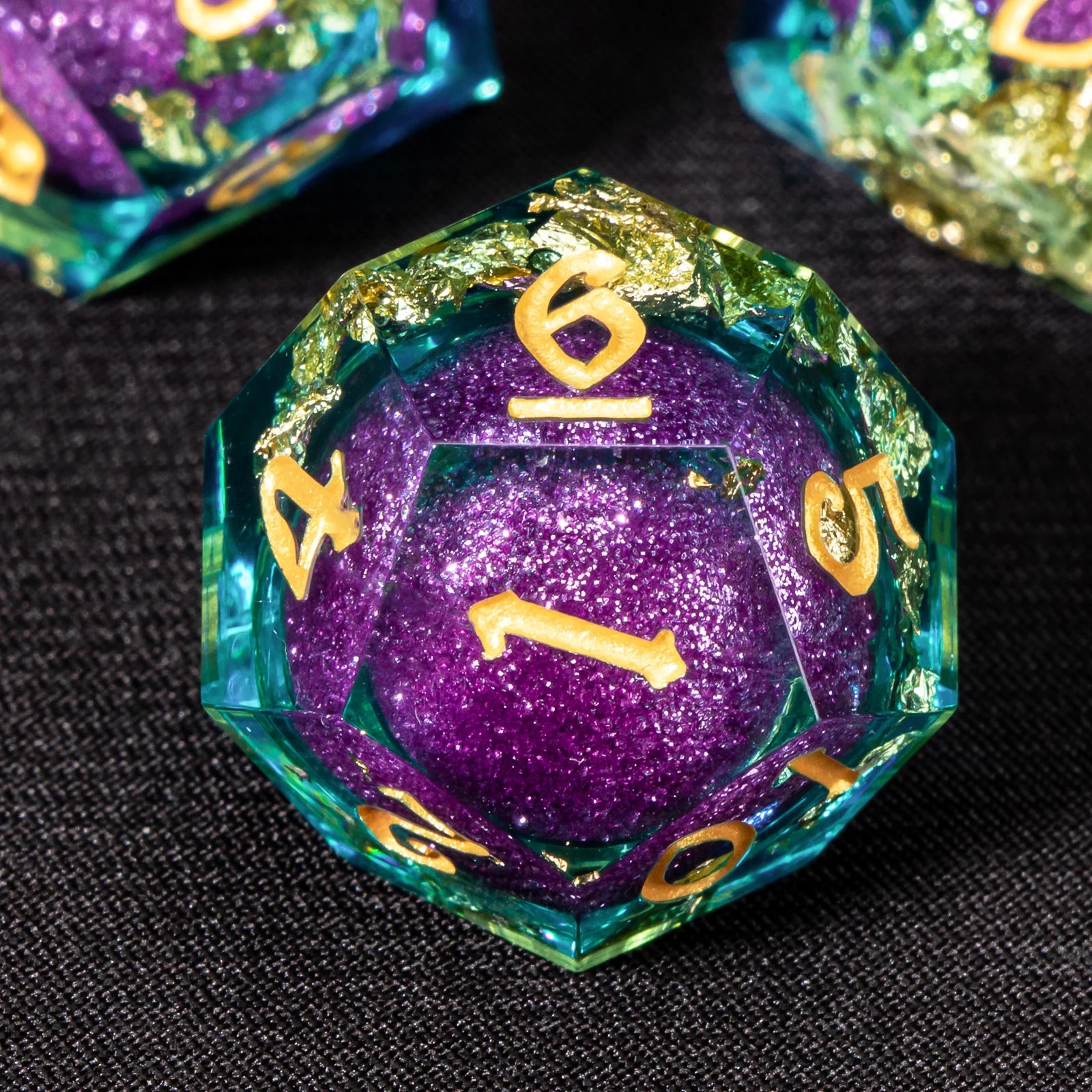 Infernal Pulse – Liquid‑Core 7‑Piece Dice Set
