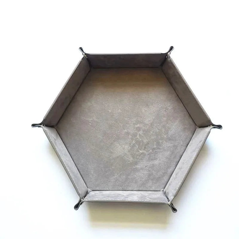 Ethereal Pulse – Leather & Velvet Folding Dice Tray