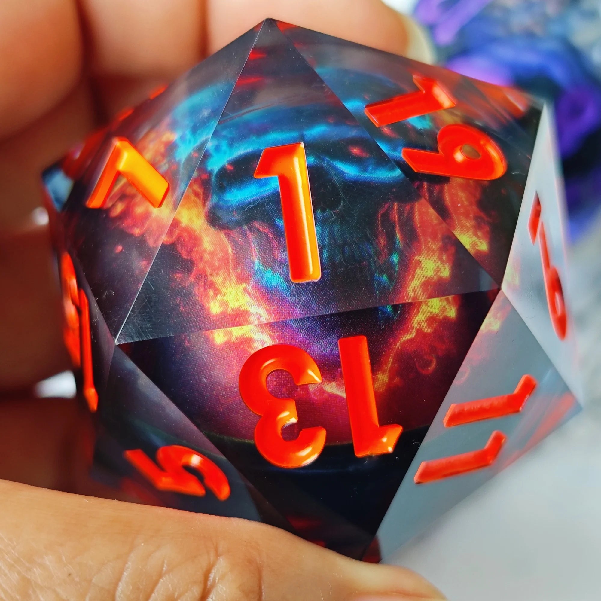 Arcane Hex – Resin 7‑Piece Dice Set