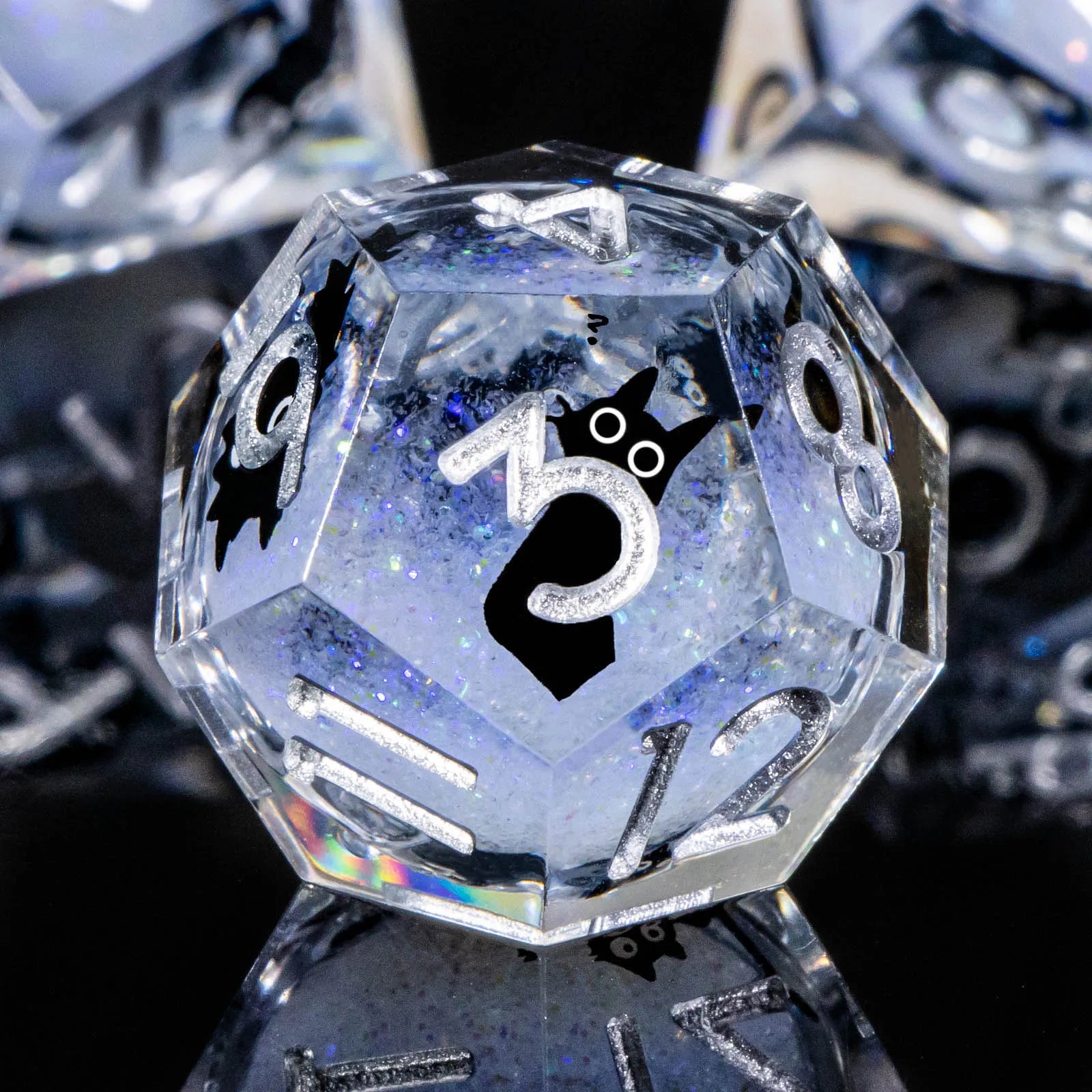 Glacierborn – Liquid‑Core 7‑Piece Dice Set