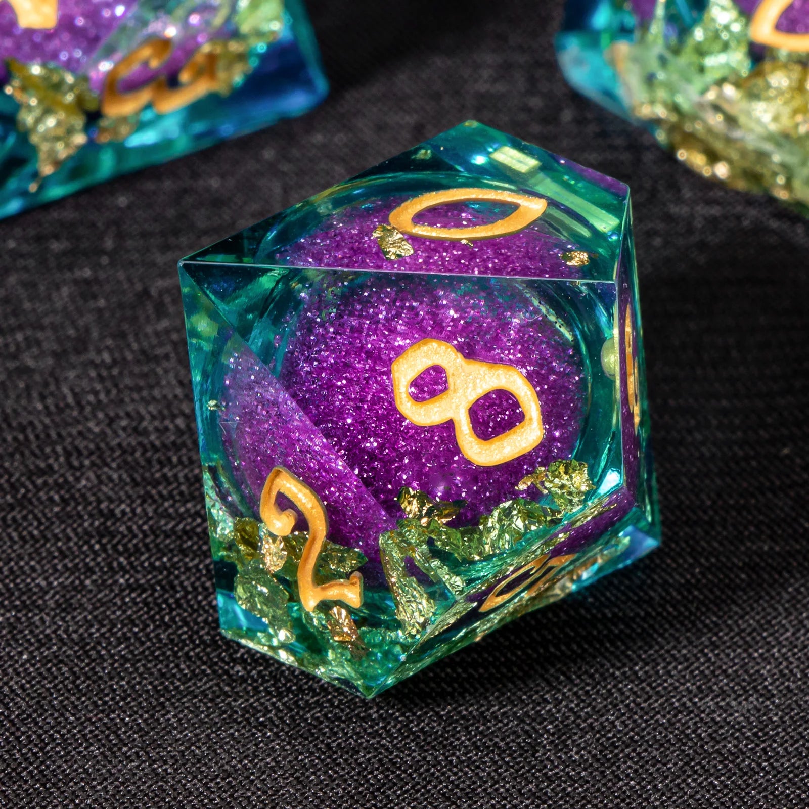 Infernal Pulse – Liquid‑Core 7‑Piece Dice Set