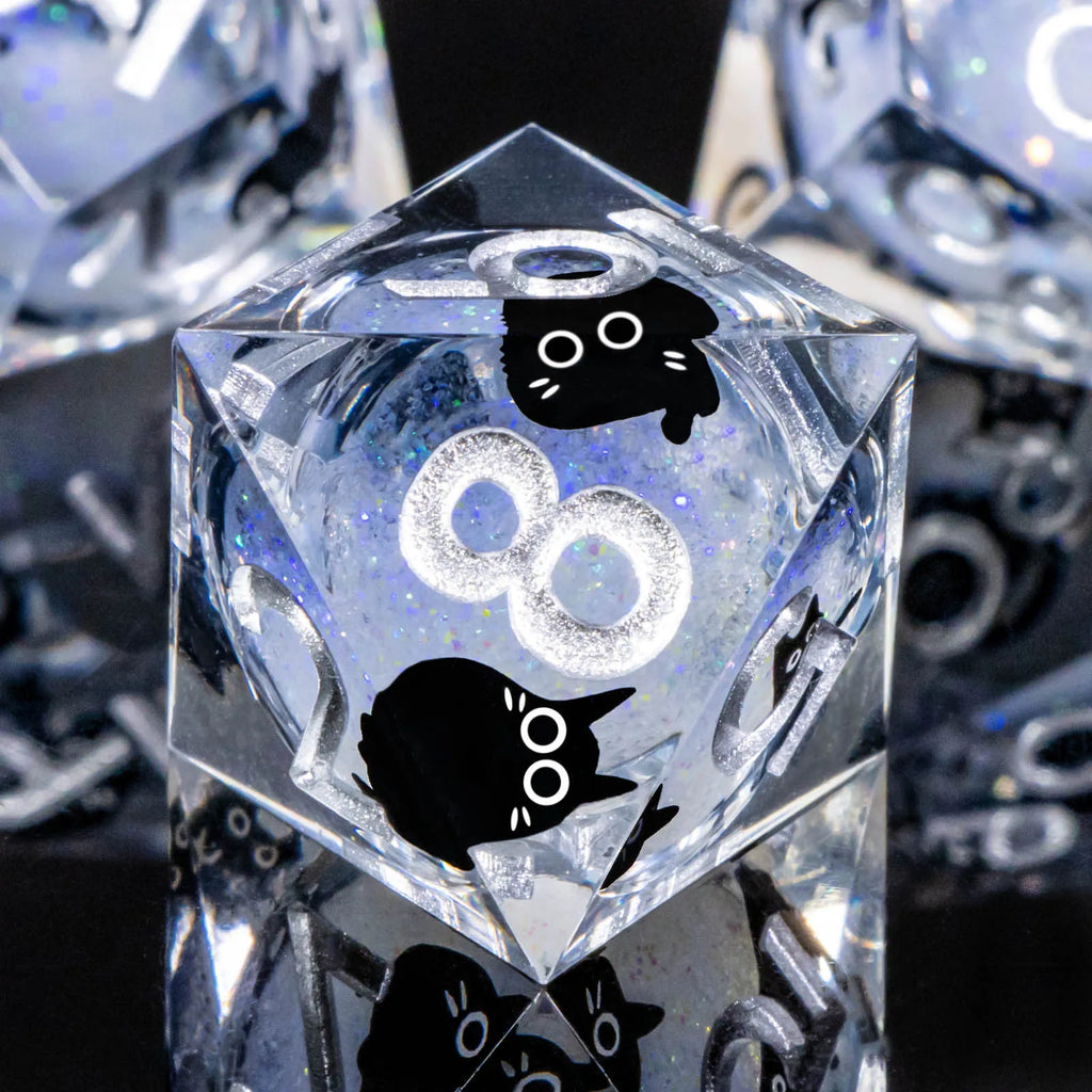 Glacierborn – Liquid‑Core 7‑Piece Dice Set