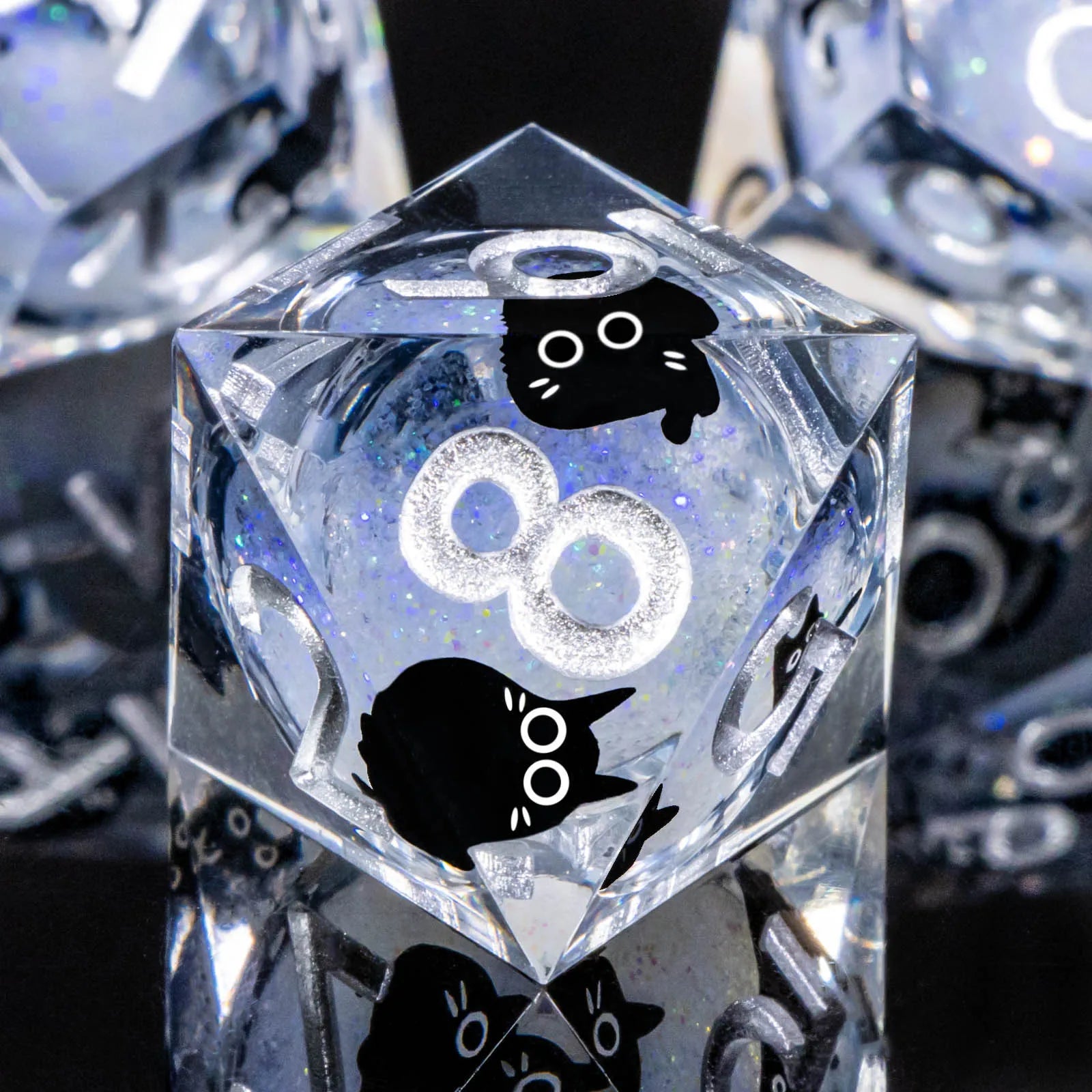Glacierborn – Liquid‑Core 7‑Piece Dice Set