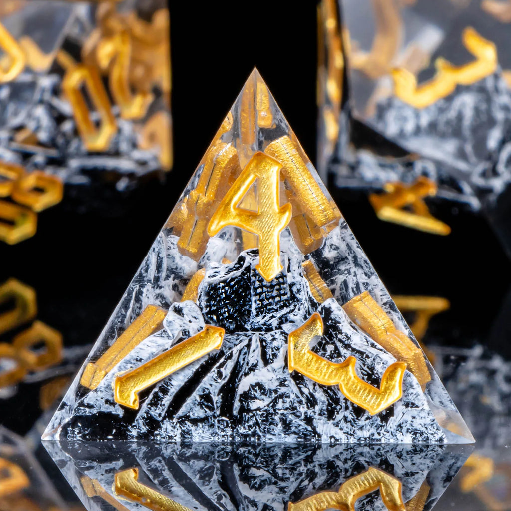Sunshard – Resin 7‑Piece Dice Set