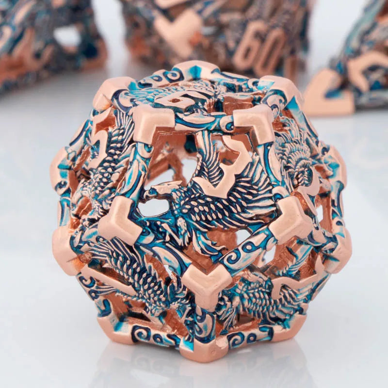 Shadowspire – Metal 7‑Piece Dice Set