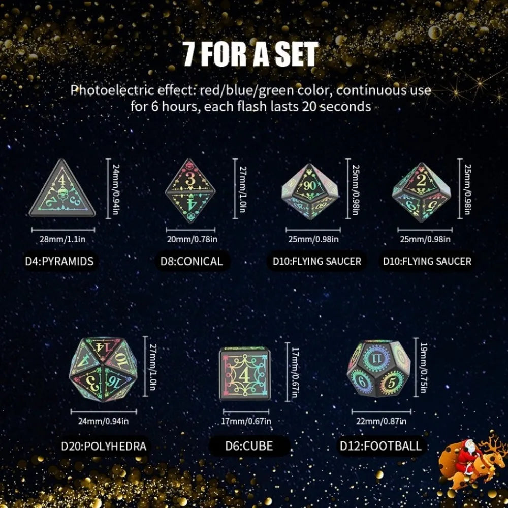 Mystic Veil – 7‑Piece Dice Set