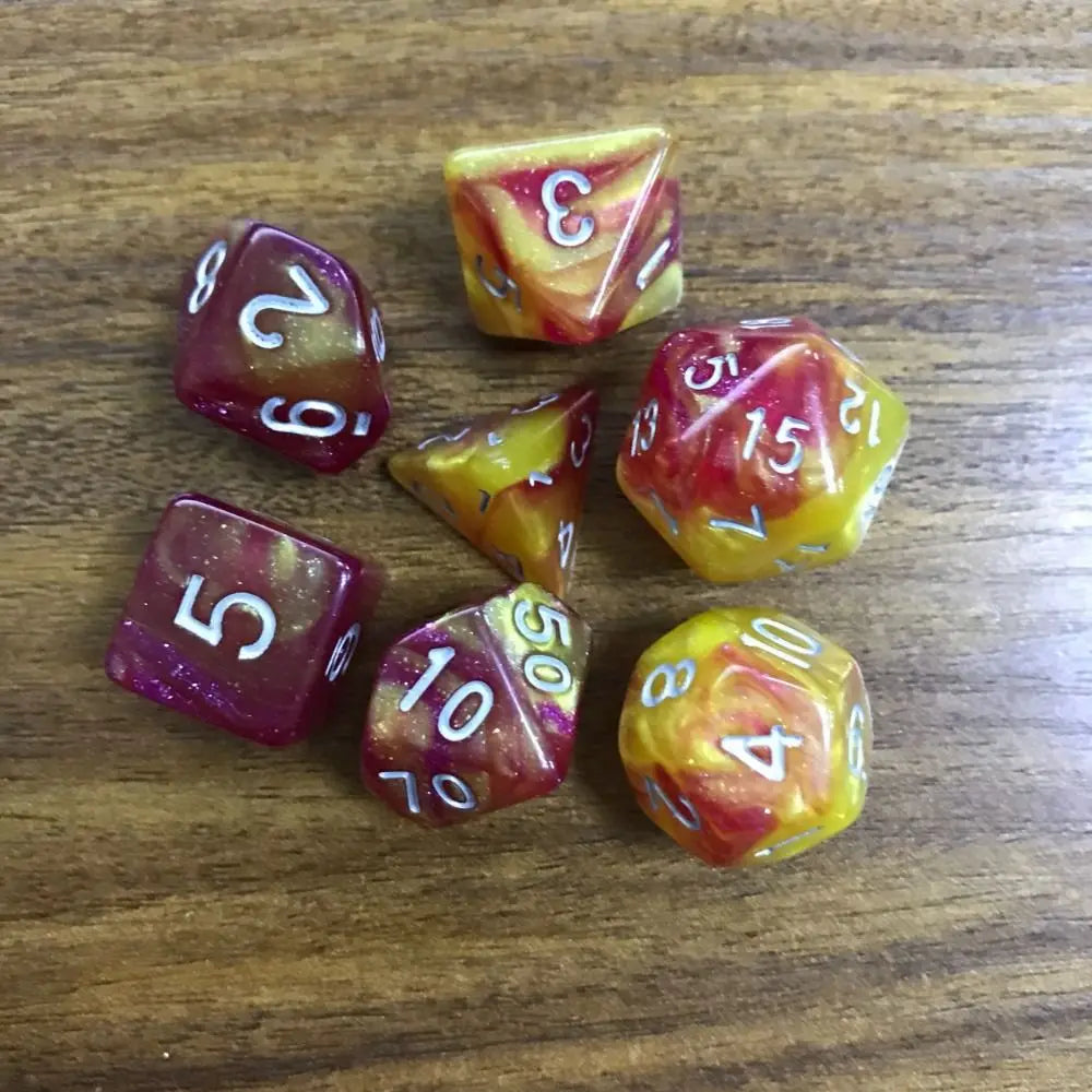 Infernal Aegis – 7‑Piece Dice Set