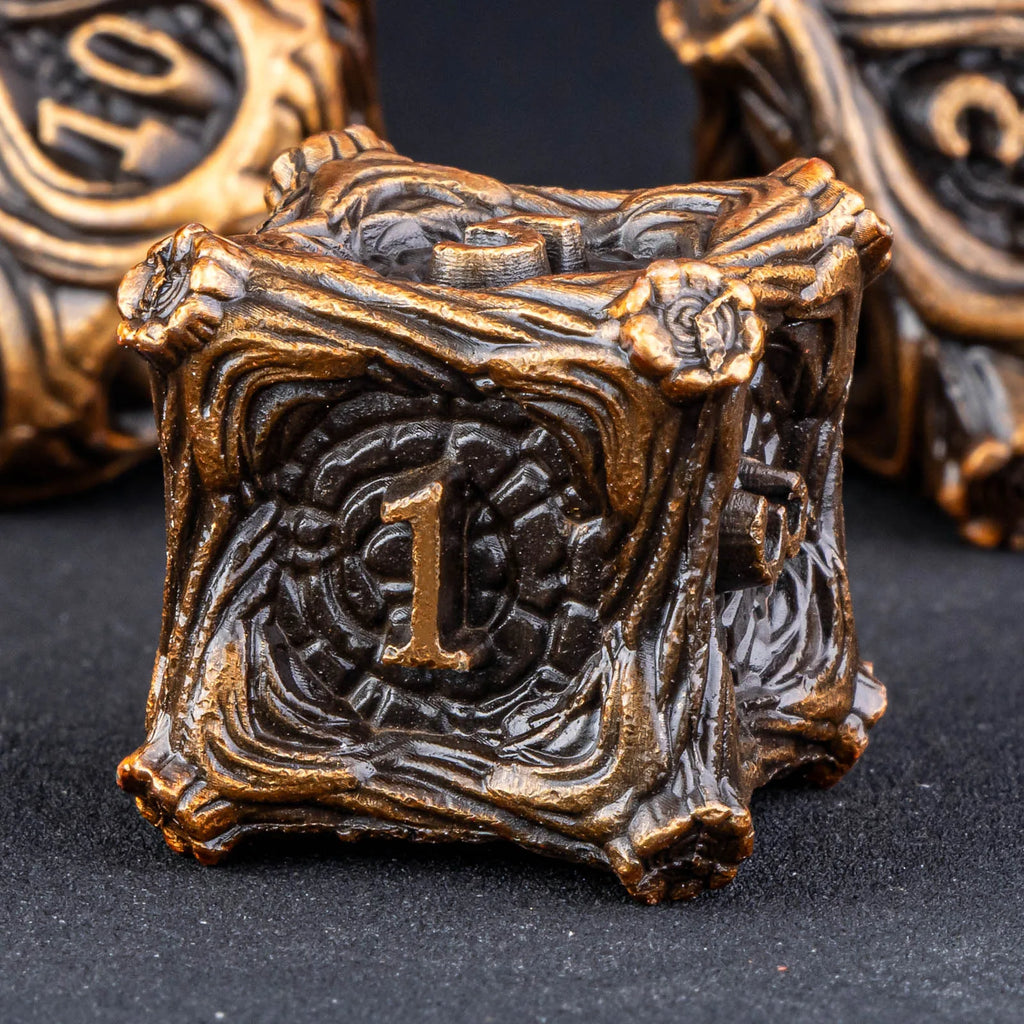 Shadowspire – Metal 7‑Piece Dice Set