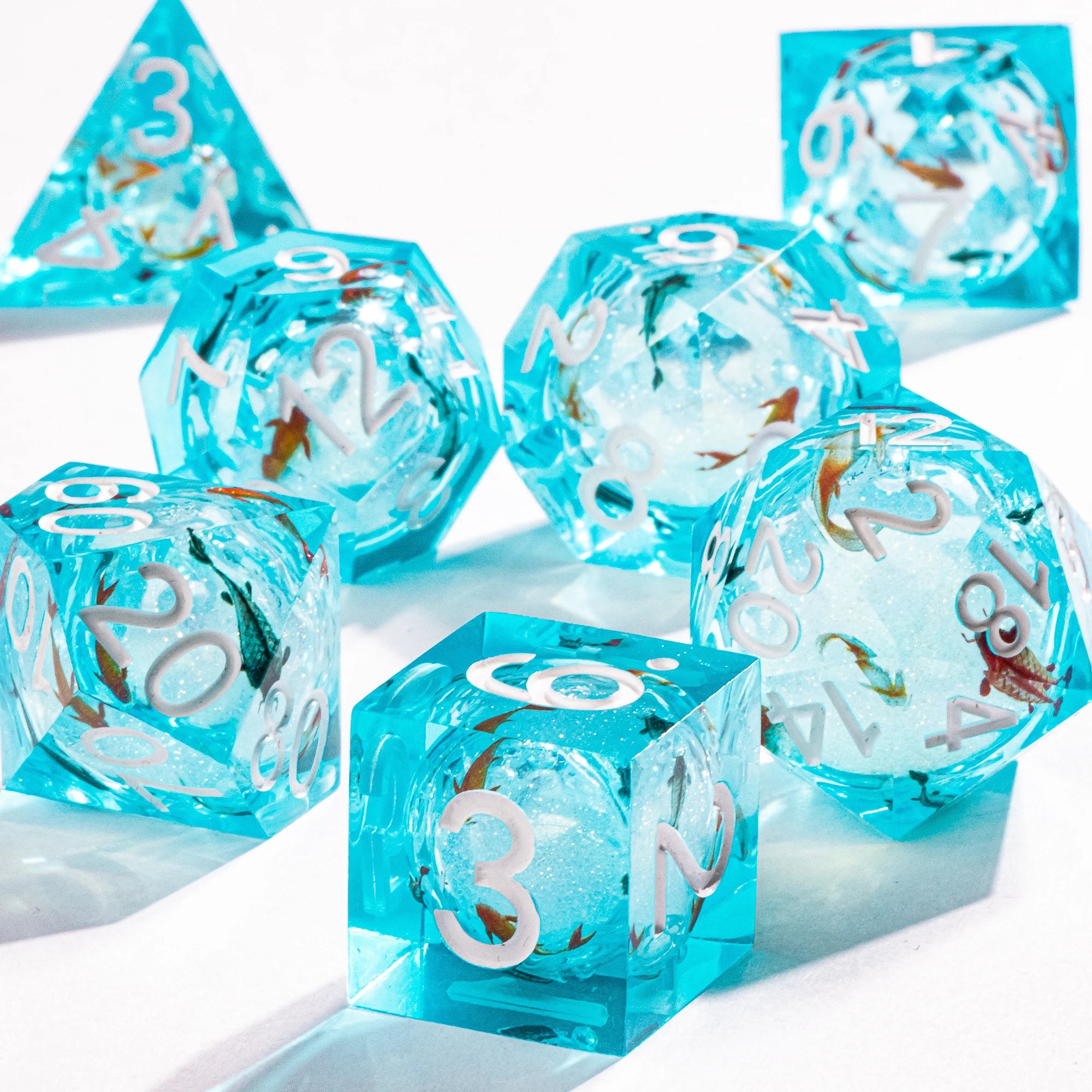 Infernal Pulse – Liquid‑Core 7‑Piece Dice Set