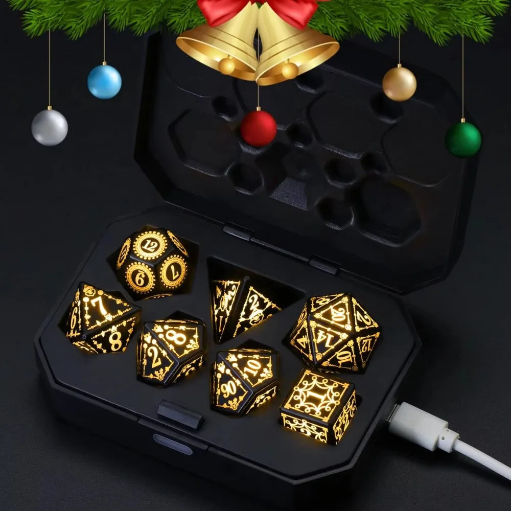 Mystic Veil – 7‑Piece Dice Set