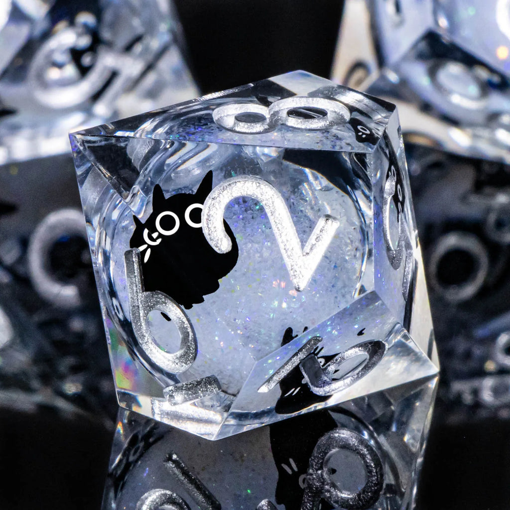 Glacierborn – Liquid‑Core 7‑Piece Dice Set