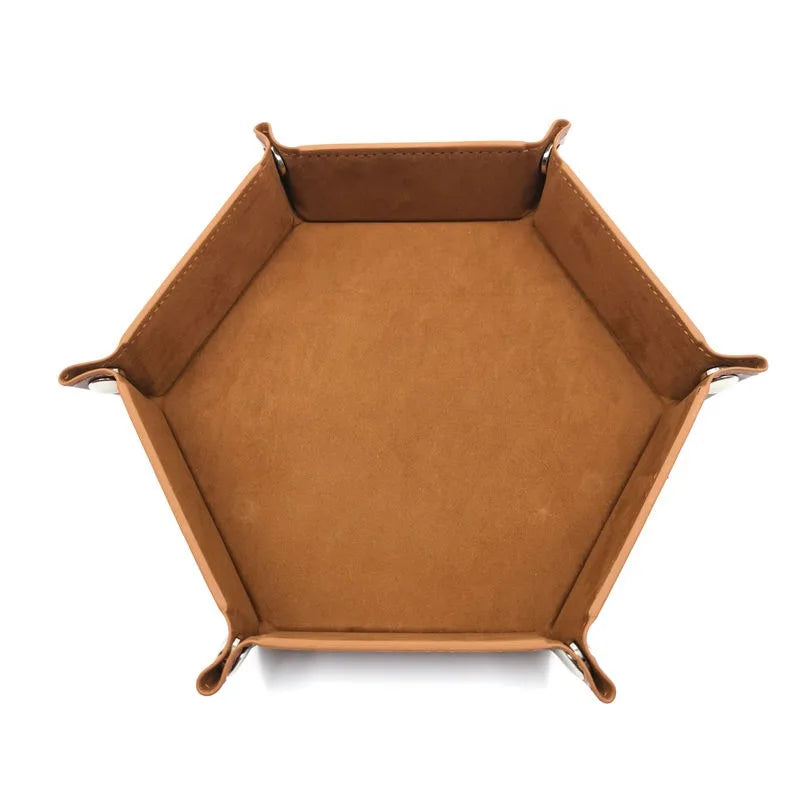 Ethereal Pulse – Leather & Velvet Folding Dice Tray