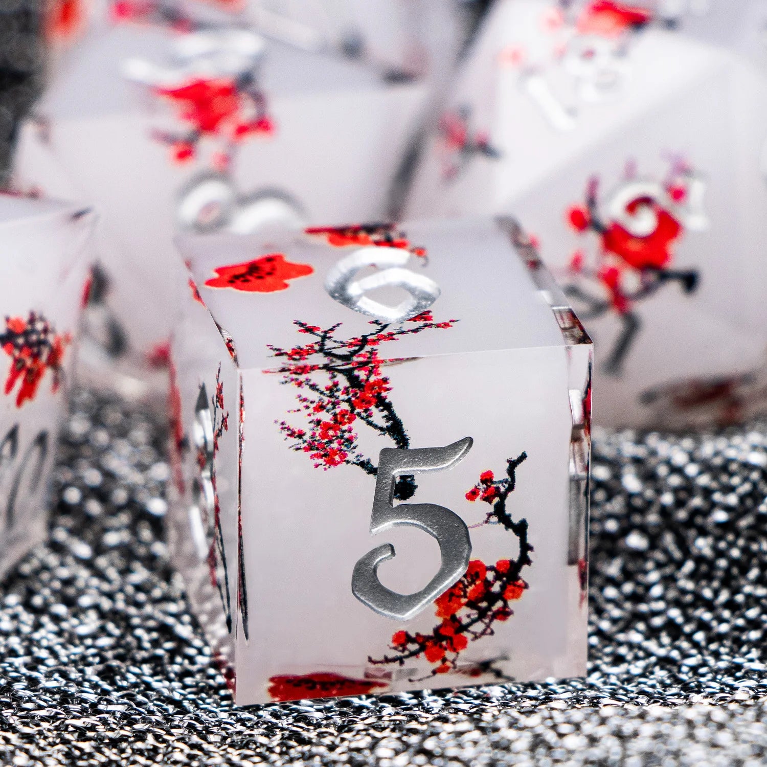 Arcane Halo – Resin 7‑Piece Dice Set