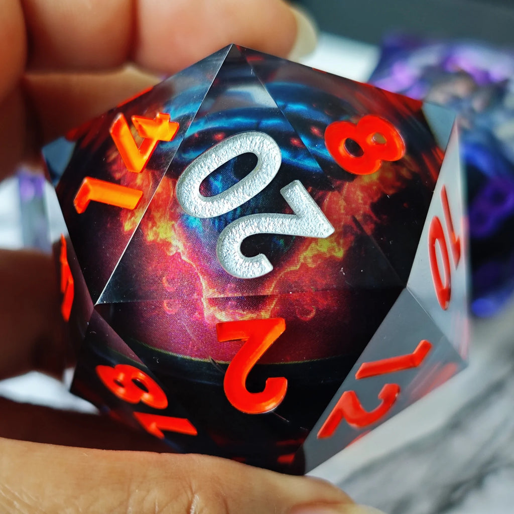 Arcane Hex – Resin 7‑Piece Dice Set