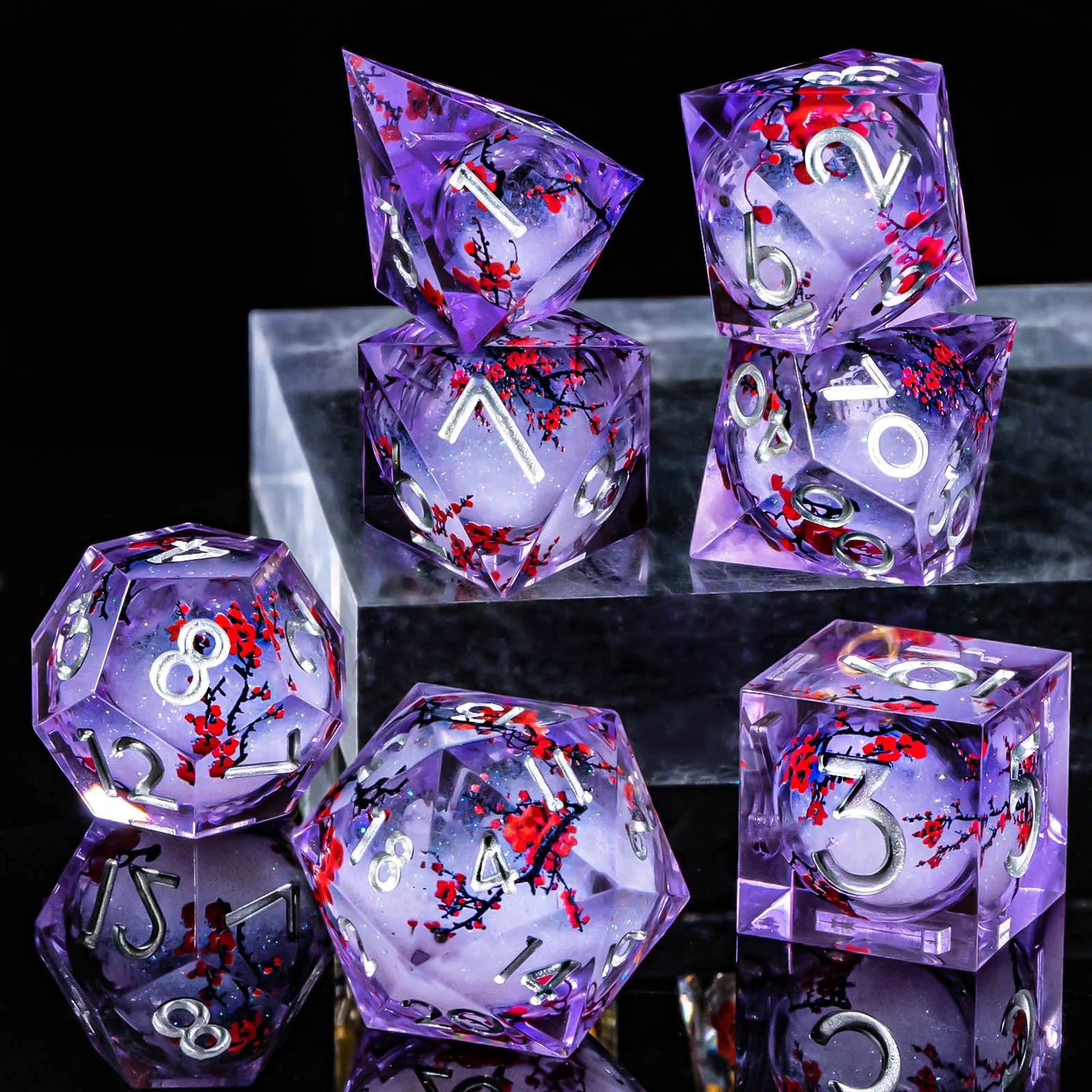 Voidwhisper – Liquid‑Core 7‑Piece Dice Set