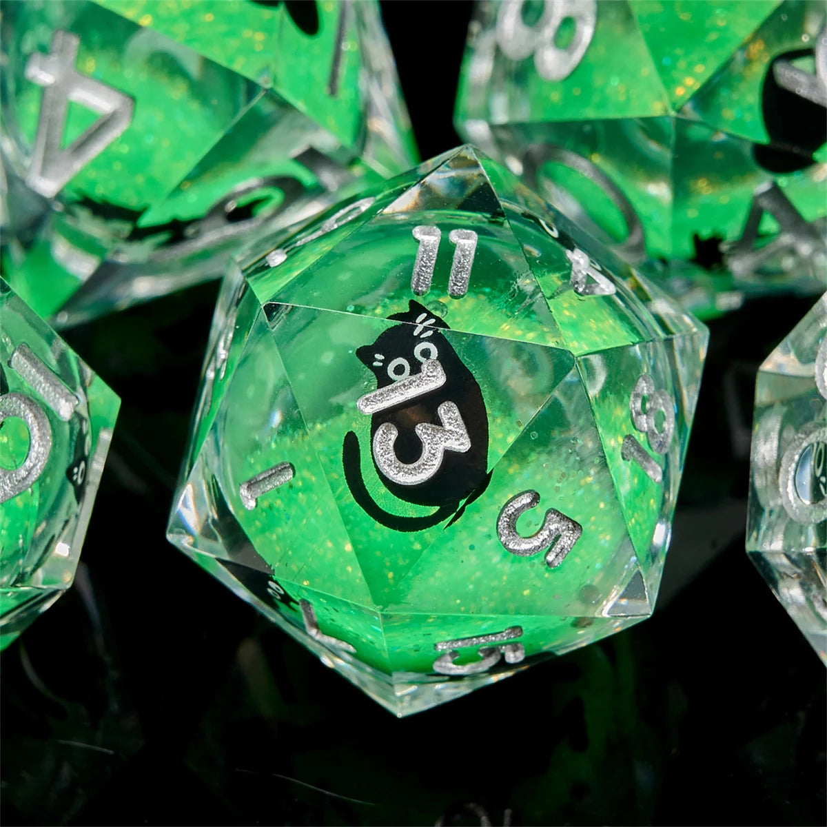 Arcane Spire – Liquid‑Core 7‑Piece Dice Set