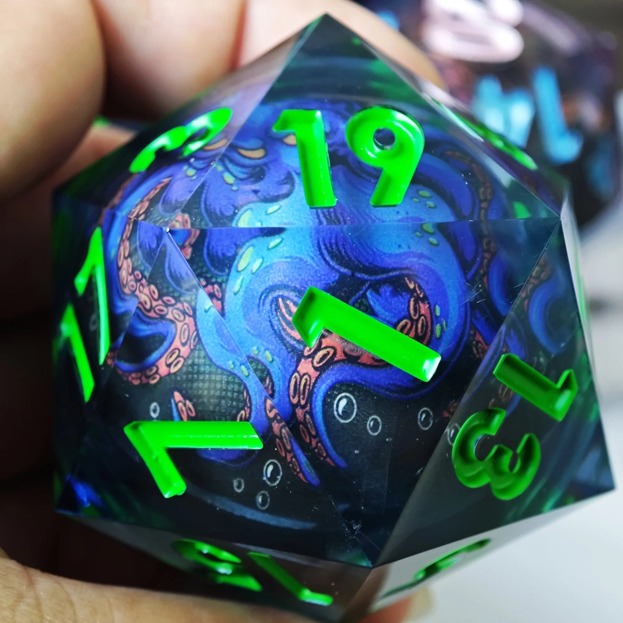Arcane Hex – Resin 7‑Piece Dice Set