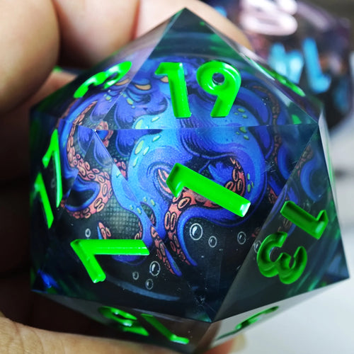 Arcane Hex – Resin 7‑Piece Dice Set