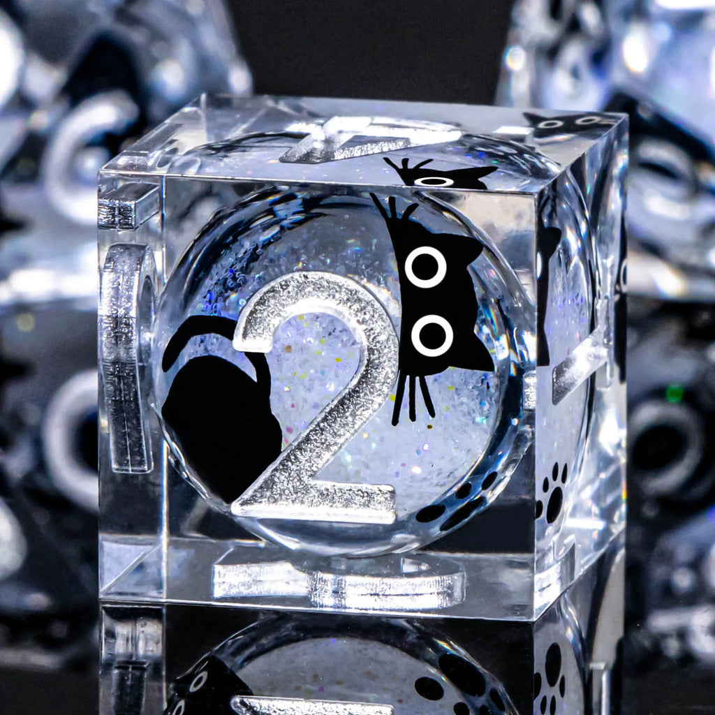 Glacierborn – Liquid‑Core 7‑Piece Dice Set