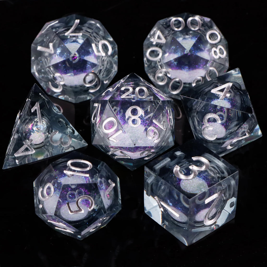 Stormglass – Liquid‑Core 7‑Piece Dice Set